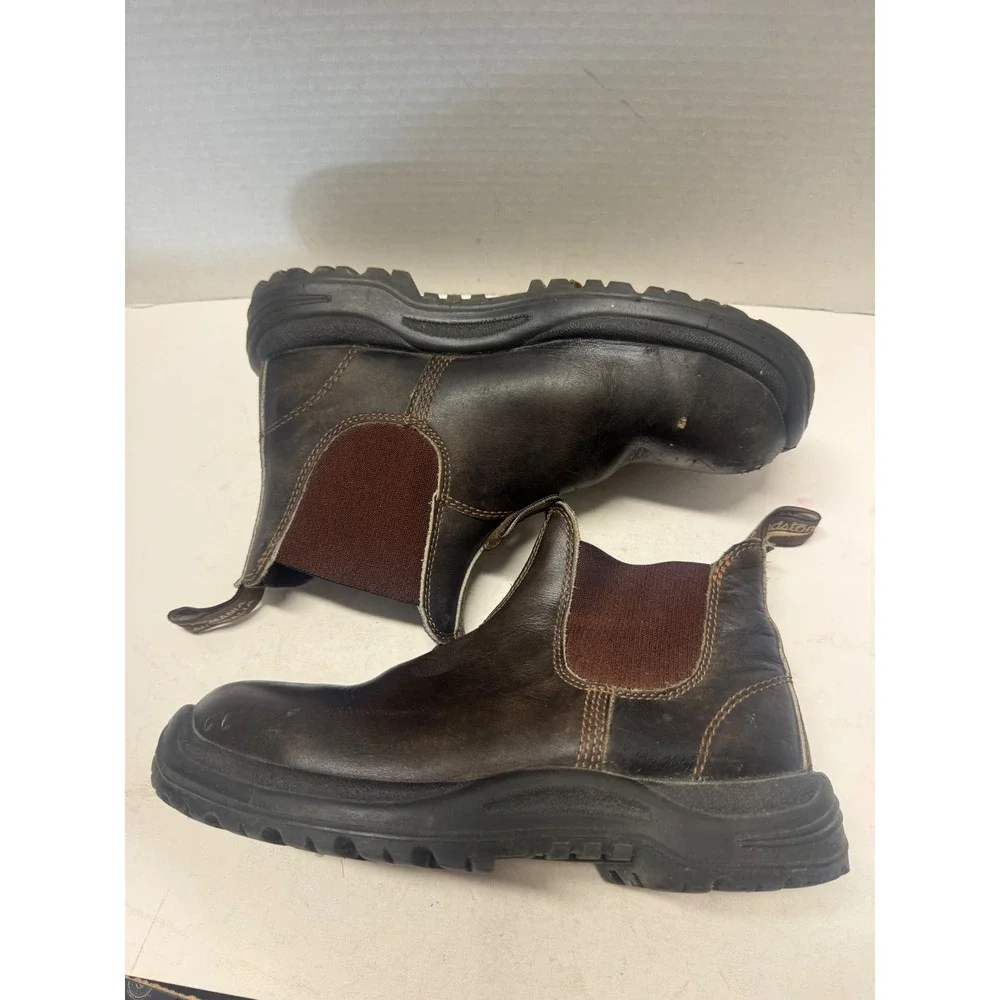 Blundstone 162 Steel Toe Work Boots Brown Leather Chelsea AU 5.5 US Men 6.5